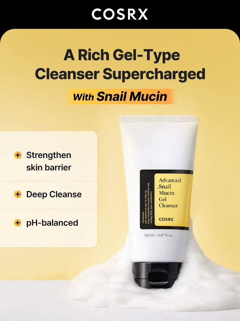 Advanced Snail Mucin Gel Limpiador — COSRX