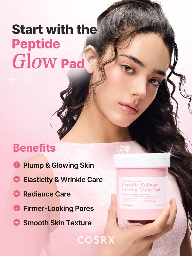 One Step Original Peptide Collagen Lifting Glow Pad — COSRX