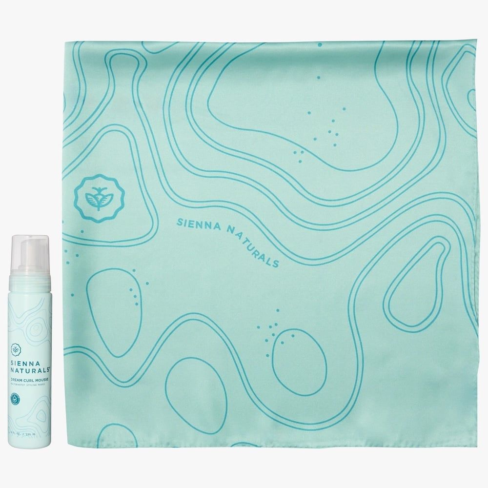 Mousse Dream Curl y bufanda de seda Sienna Naturals