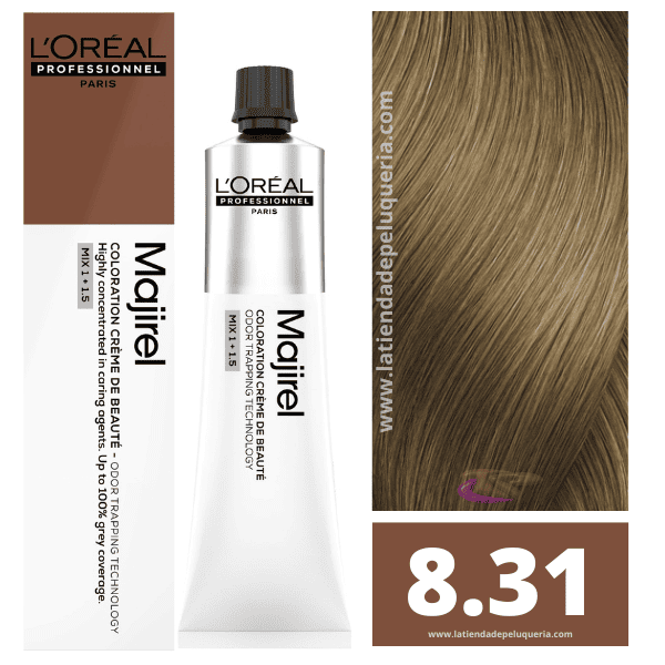 L’Oréal Professionnel Majirel 8.31 – Rubio Claro Dorado Ceniza