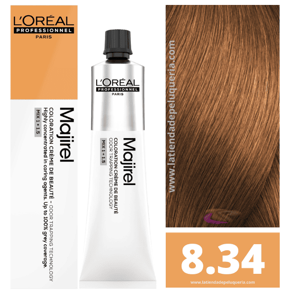 Majirel L’Oréal Professionnel 8.34 – Rubio Claro Dorado Cobrizo