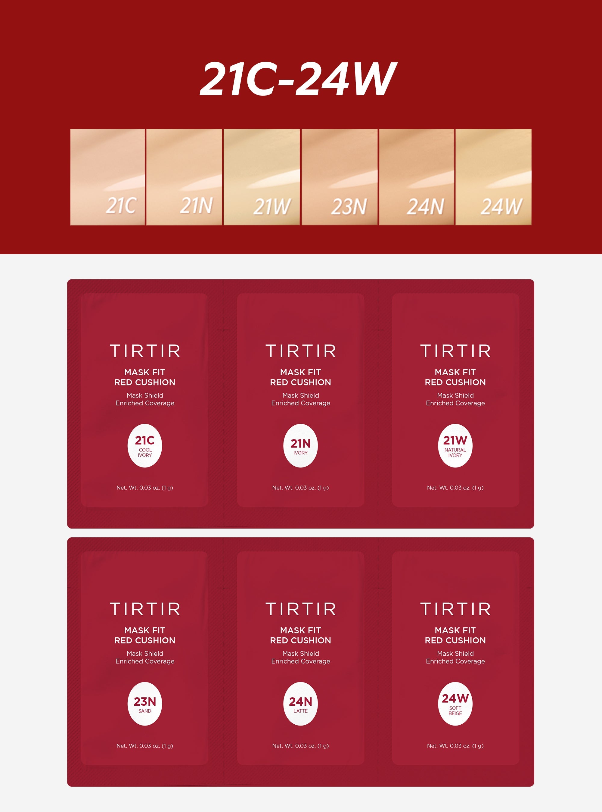 Sachet - Mascarilla Fit Red Cushion Trial Kits — TIRTIR