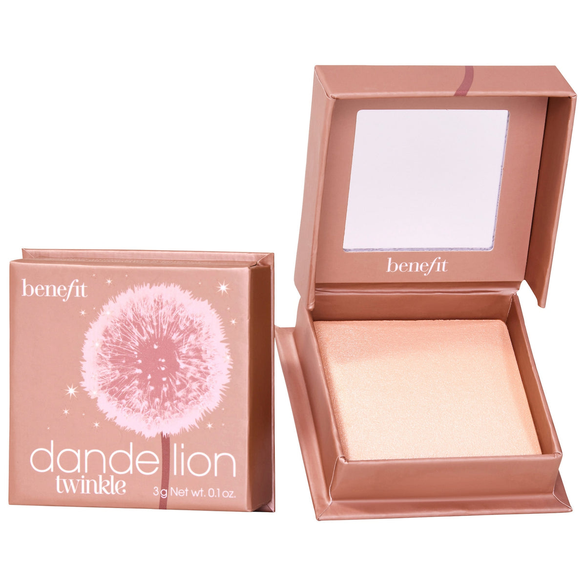 Iluminador en Polvo Rosa Nude con Acabado Shimmer — Dandelion Twinkle — Benefit