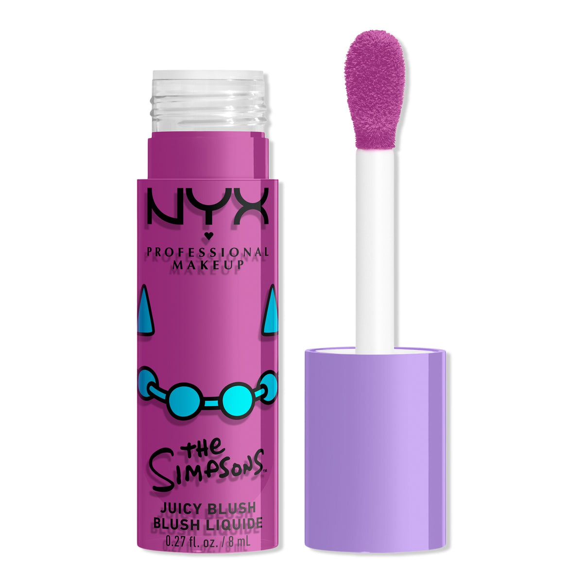 Simpsons Collab Saucy Sisters' Fat Cheeks, rubor líquido jugoso, tono Lavender Sass