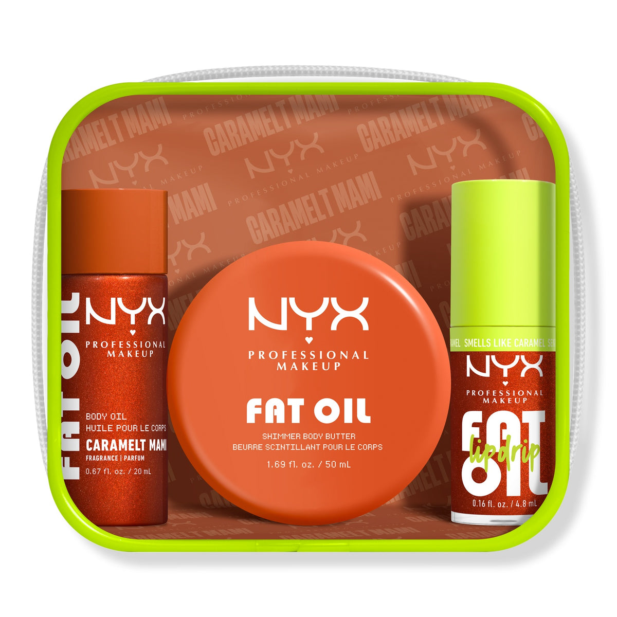 Kit de Viaje Fat Oil Lip Drip y Corporal - Caramelt Mami