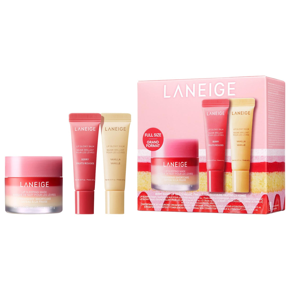 Trío Berry Sweet Mini Tratamientos Labiales Laneige