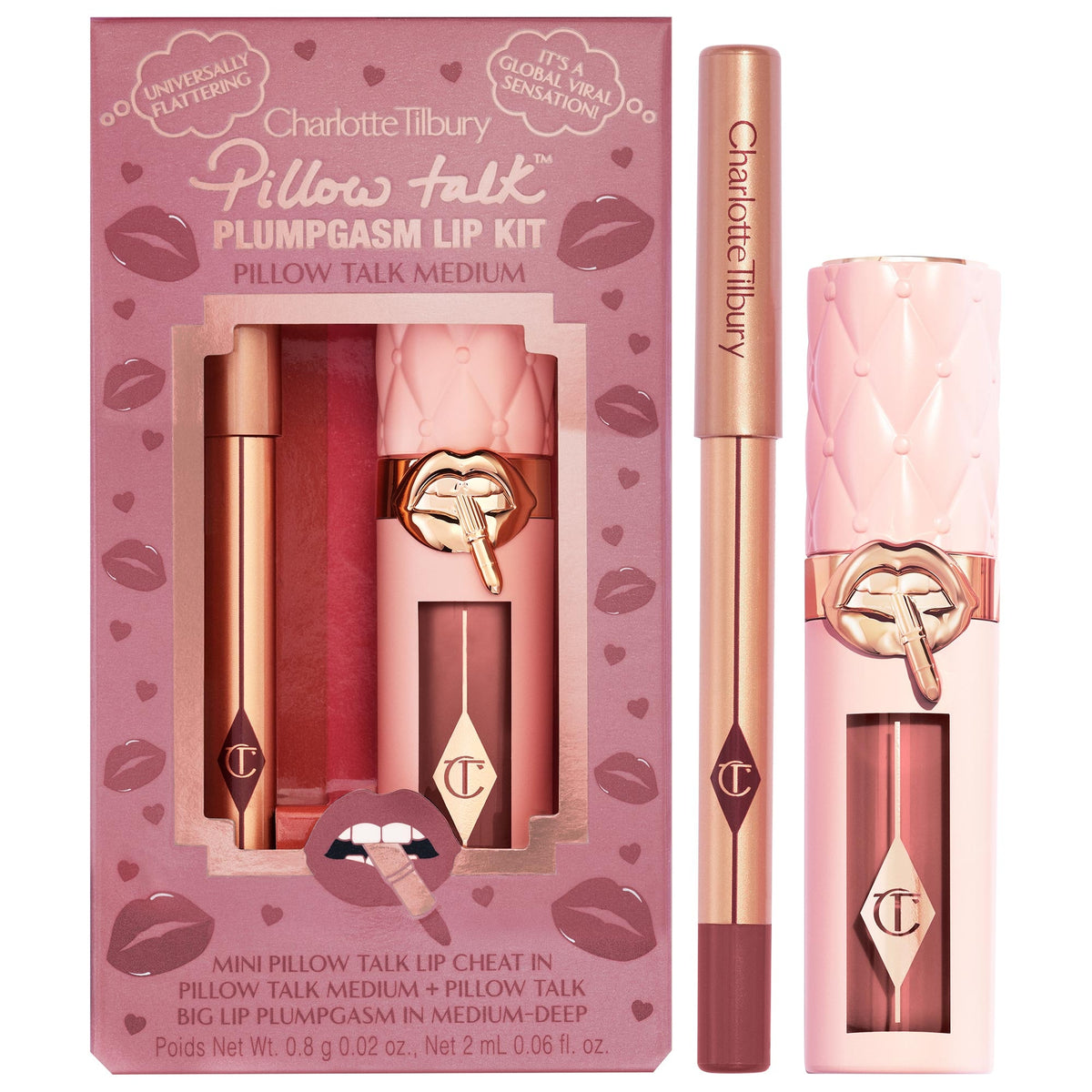 Set Mini Pillow Talk Plumpgasm Delineador y Brillo de Labios