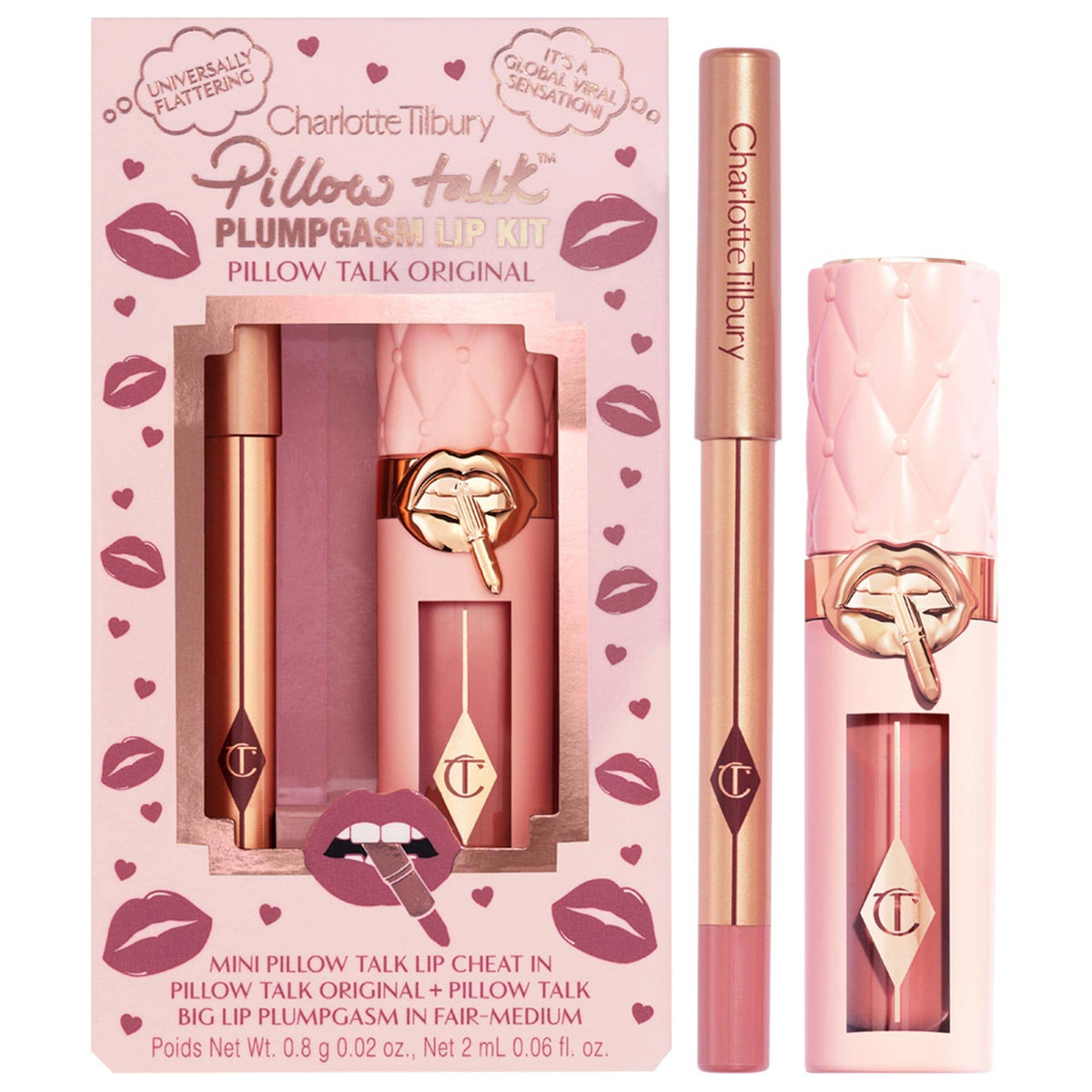 Set Mini Pillow Talk Plumpgasm Delineador y Brillo de Labios