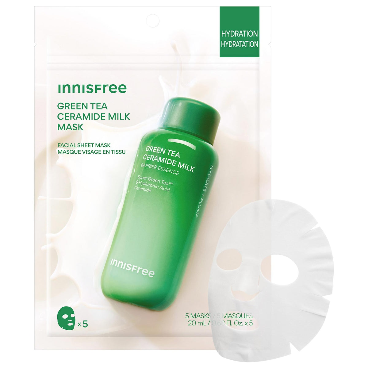 Mascarilla en Lámina Green Tea Ceramide Milk Innisfree