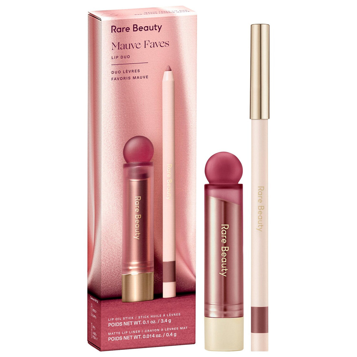 Set Dúo de Labios Mauve Faves — Rare Beauty