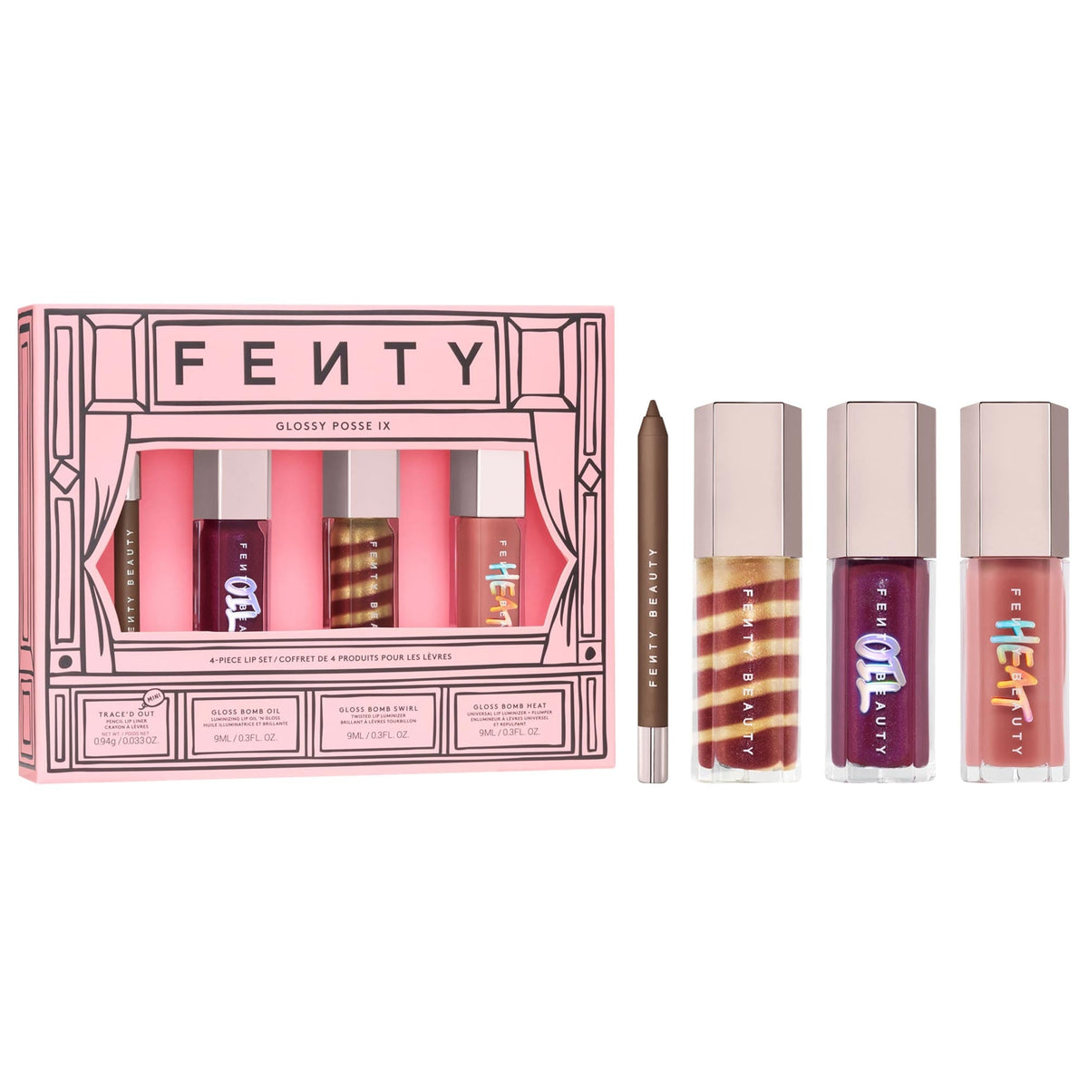 Set de Labios Glossy Posse IX de 4 Piezas