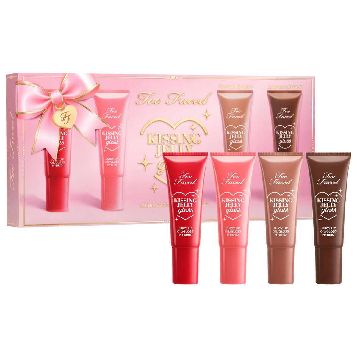 Set de Aceites Labiales con Brillo Kissing Jelly — Too Faced