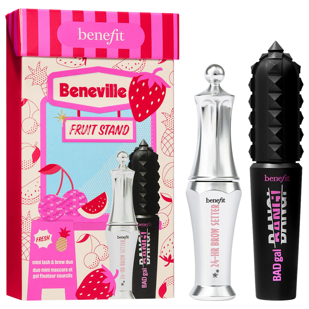 Set de Regalo Mini Máscara y Gel de Cejas — Beneville Fruit Stand — Benefit