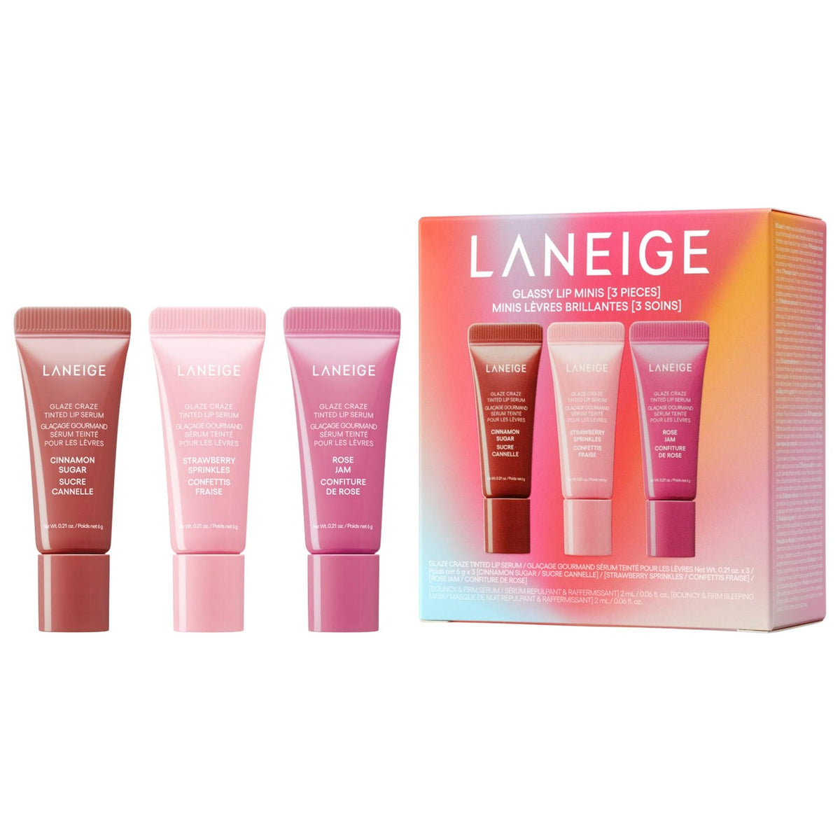 Set Glassy Lip Minis Glaze Craze Laneige