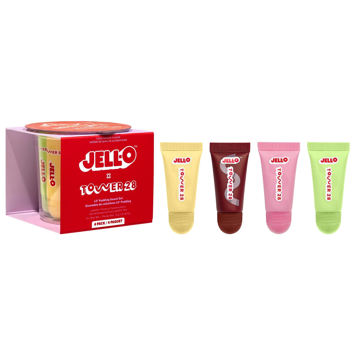 Set de Regalo Mini LipSoftie JELL-O x Tower 28 Lil' Pudding