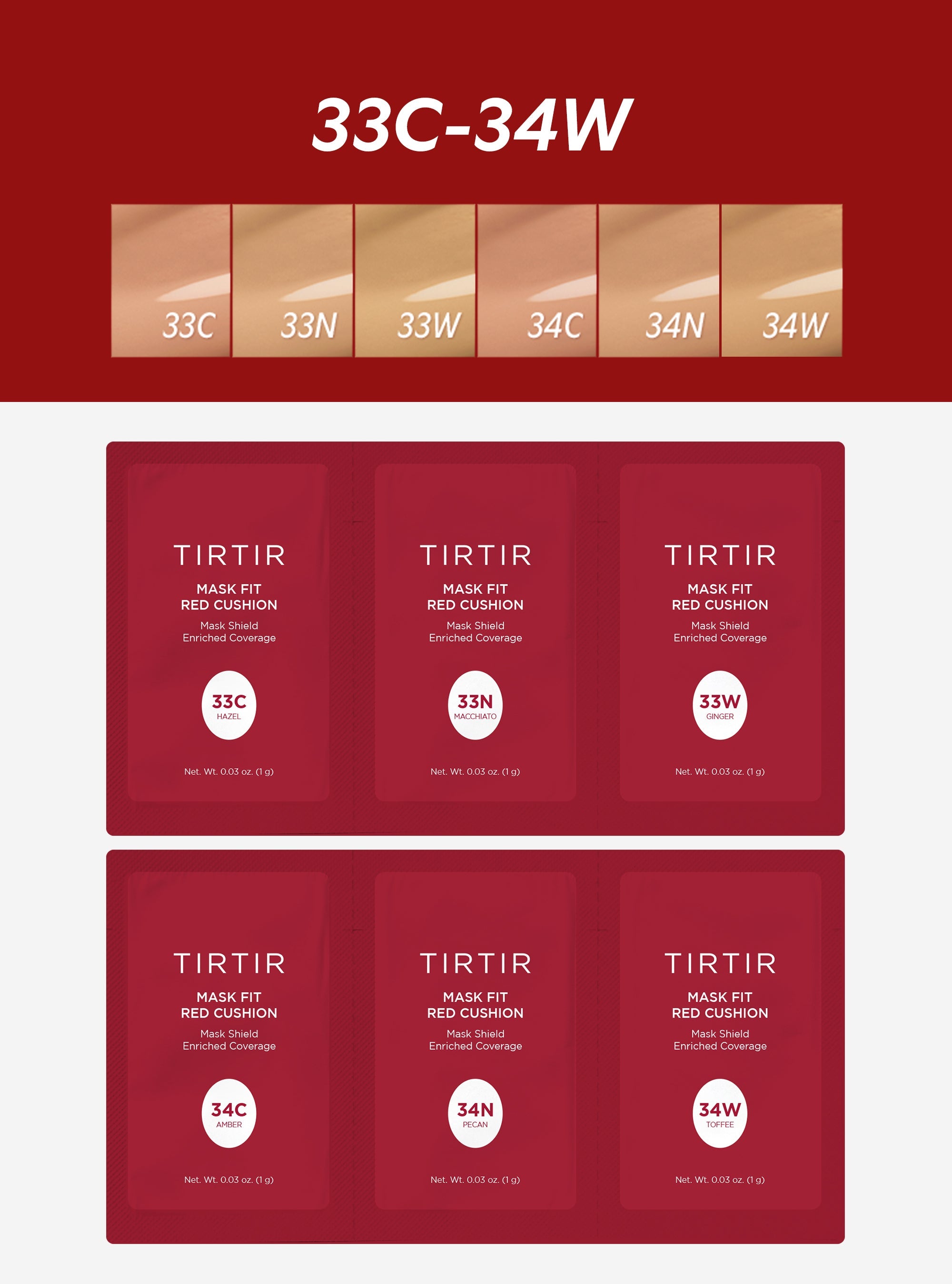Sachet - Mascarilla Fit Red Cushion Trial Kits — TIRTIR