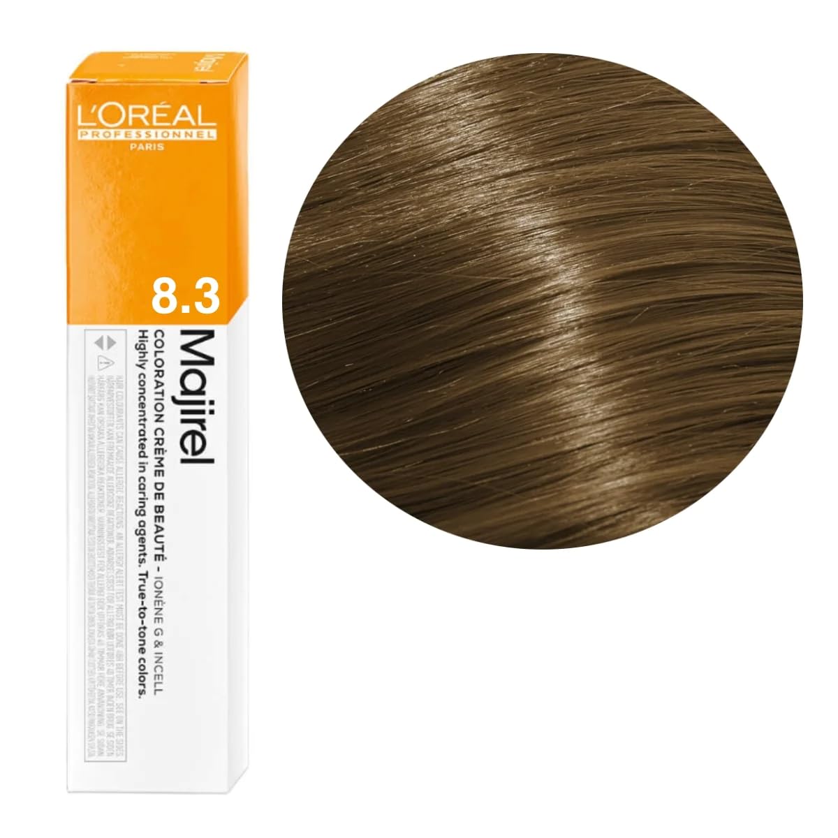 Majirel L’Oréal Professionnel – Crema de Coloración Rubio Claro Dorado 8.3