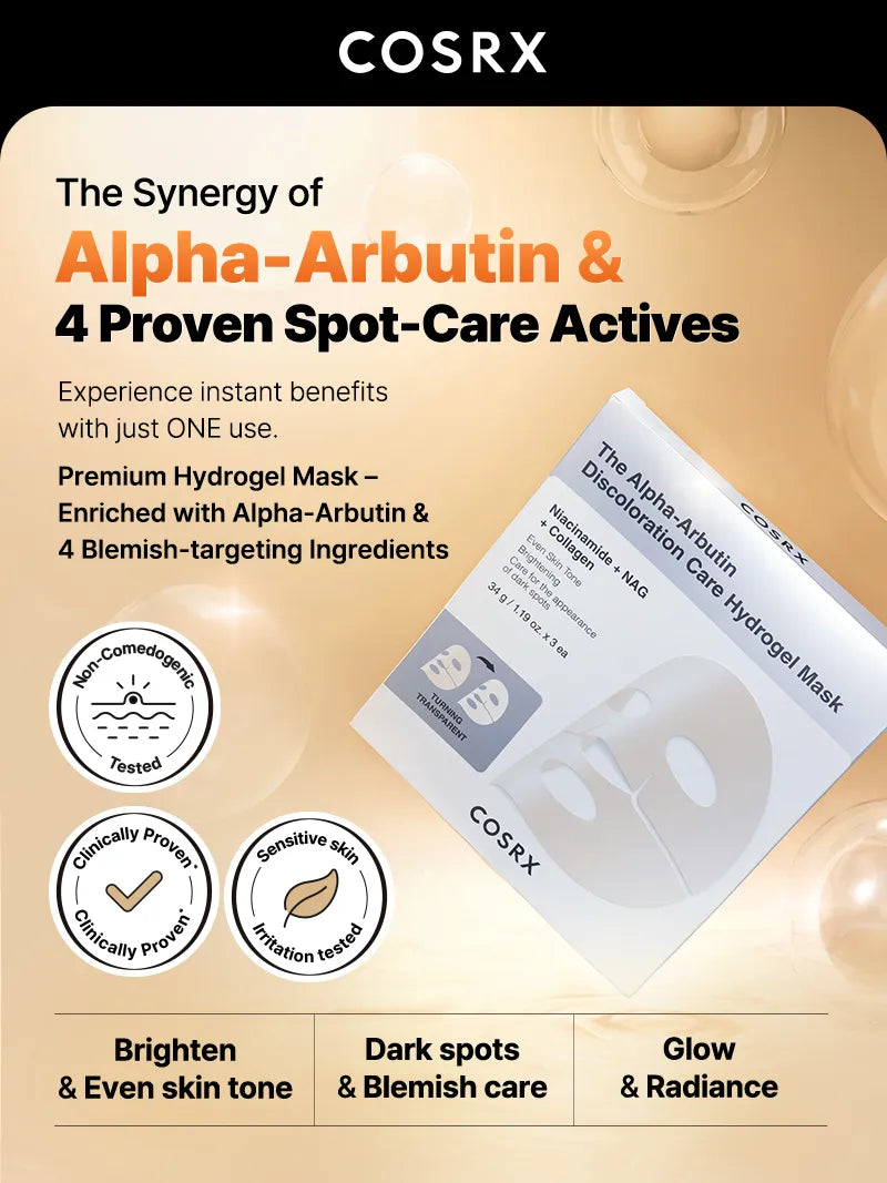 COSRX The Alpha-Arbutin Discoloration Care Hydrogel Mascarilla