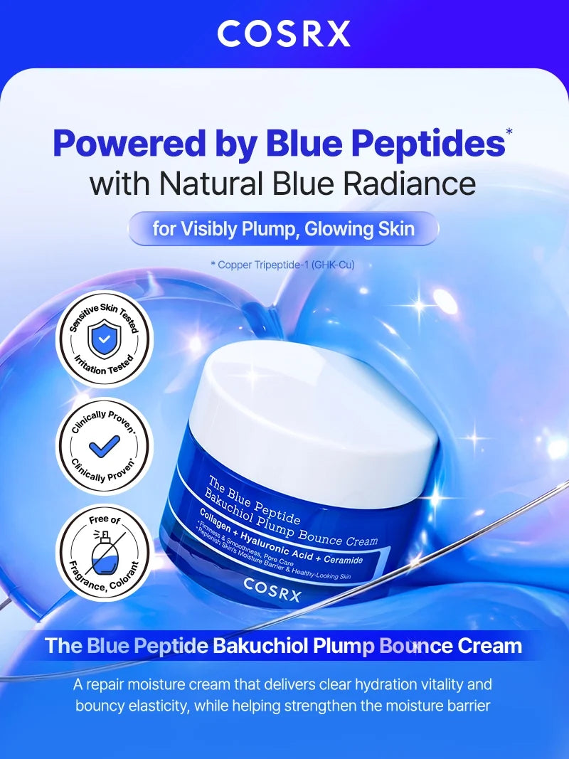 COSRX The Blue Peptide Bakuchiol Plump Bounce Crema