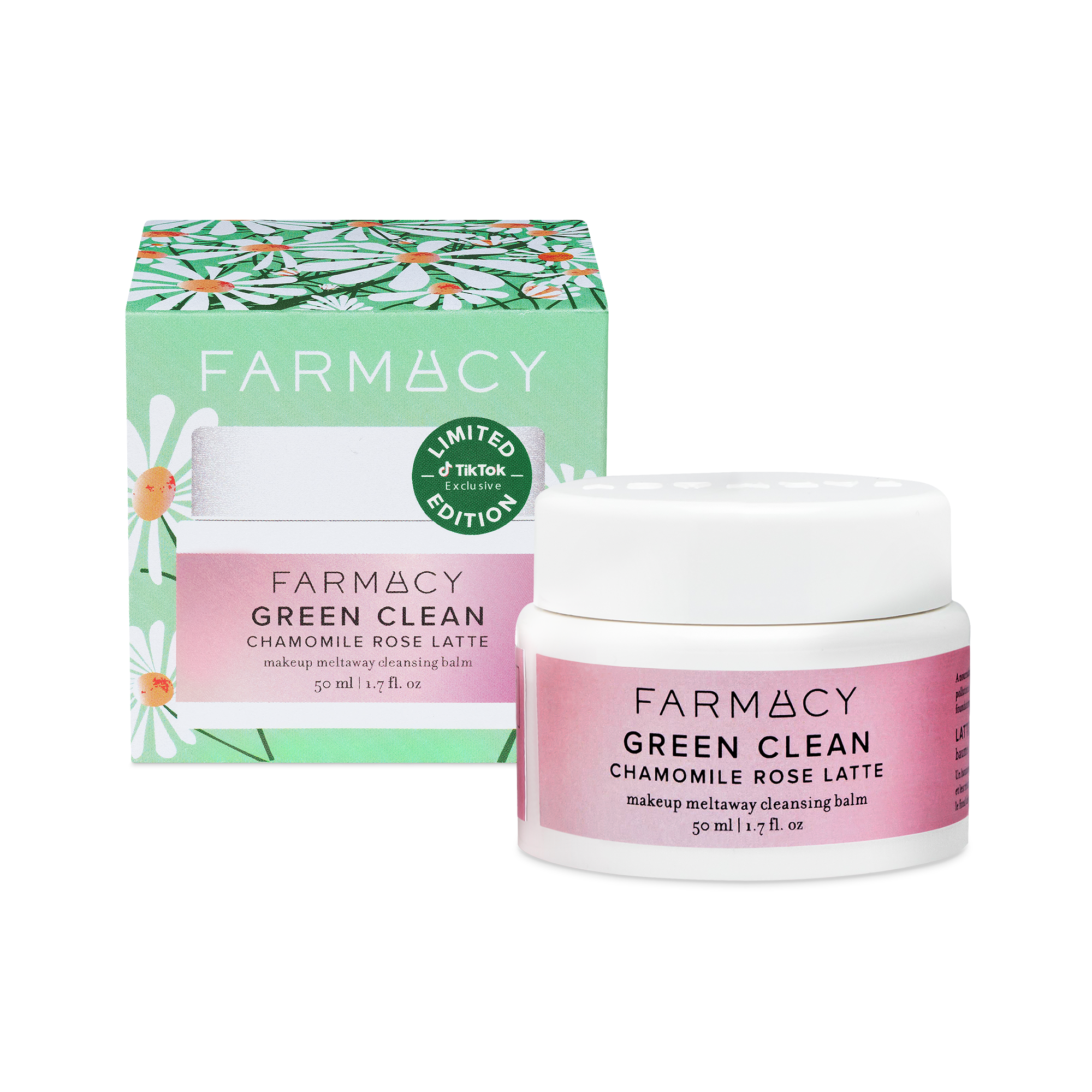 Bálsamo Limpiador Green Clean Chamomile Rose Latte — Farmacy