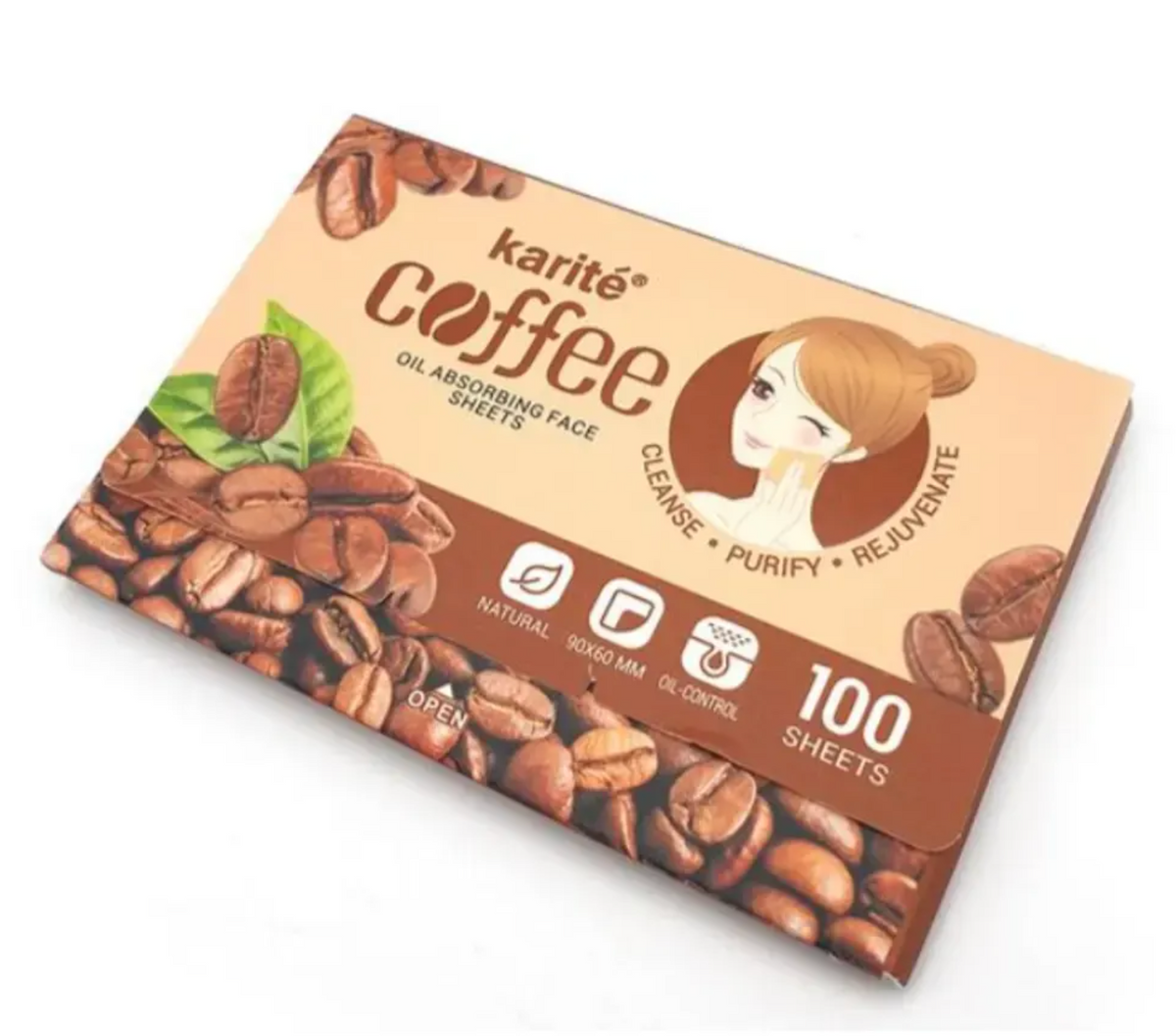Papel Absorbente de Grasa Coffee Oil Absorbing Face Sheets