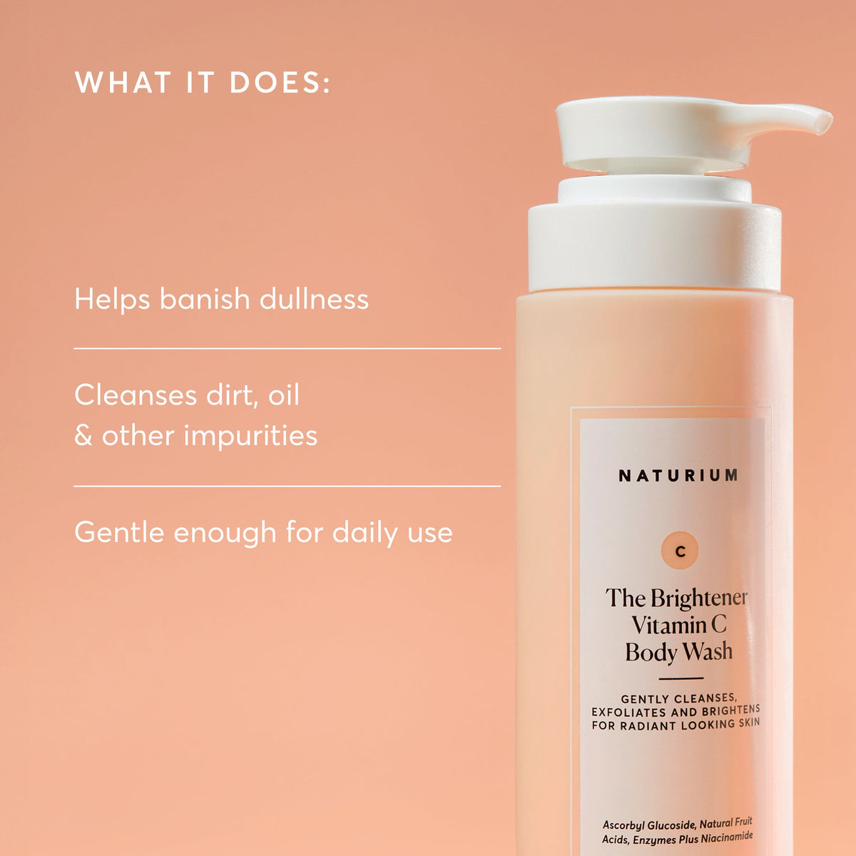 The Brightener Vitamin C Iluminador Gel de Ducha — Naturium
