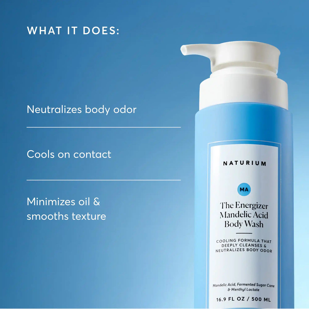 The Energizer Mandelic Acid Gel de Ducha — Naturium