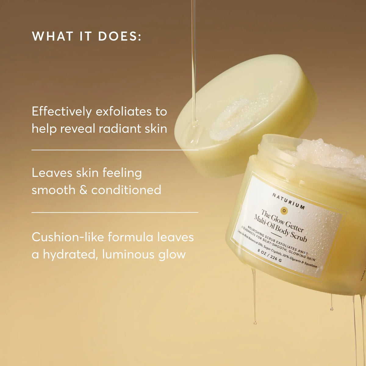 The Glow Getter Multi-Aceite Body Exfoliante — Naturium