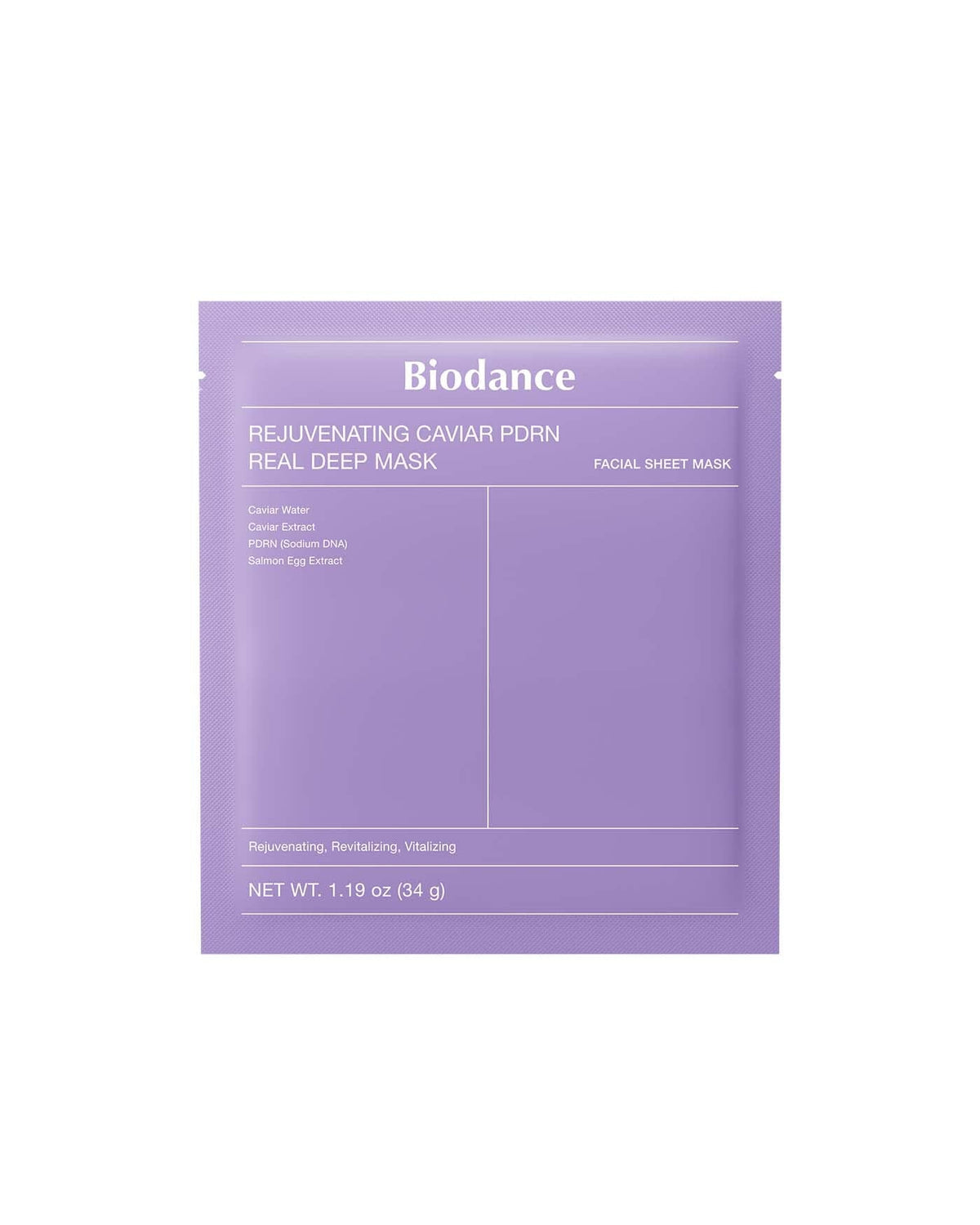 Mascarilla Rejuvenecedora Caviar PDRN Real Deep Mask — Biodance