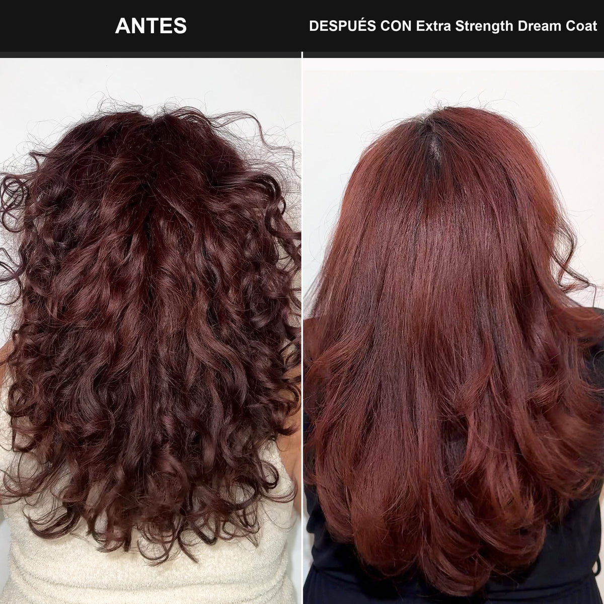 Antes y después Extra Strength Dream Coat