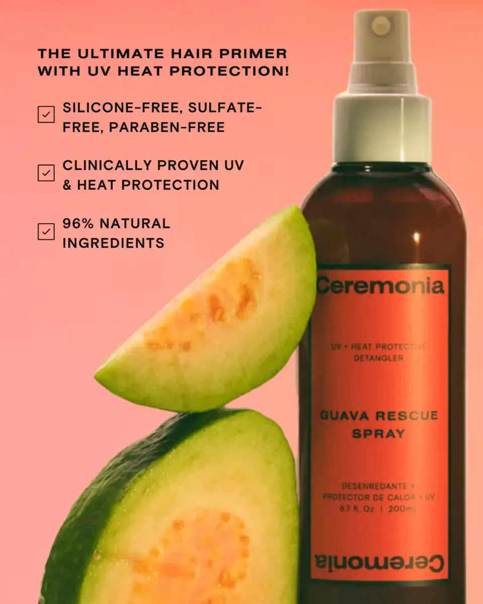 Guava Rescue UV and Heat Protectant Spray — Ceremonia