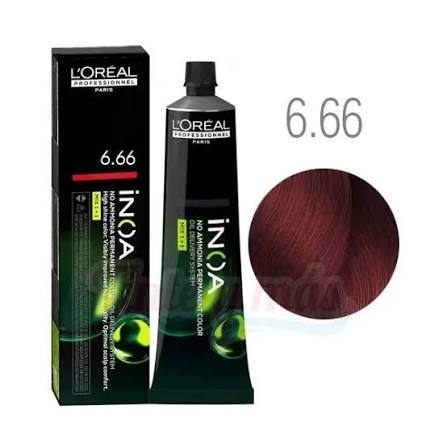 L’Oréal Professionnel iNOA – Tono 6.66 Rubio oscuro rojizo profundo