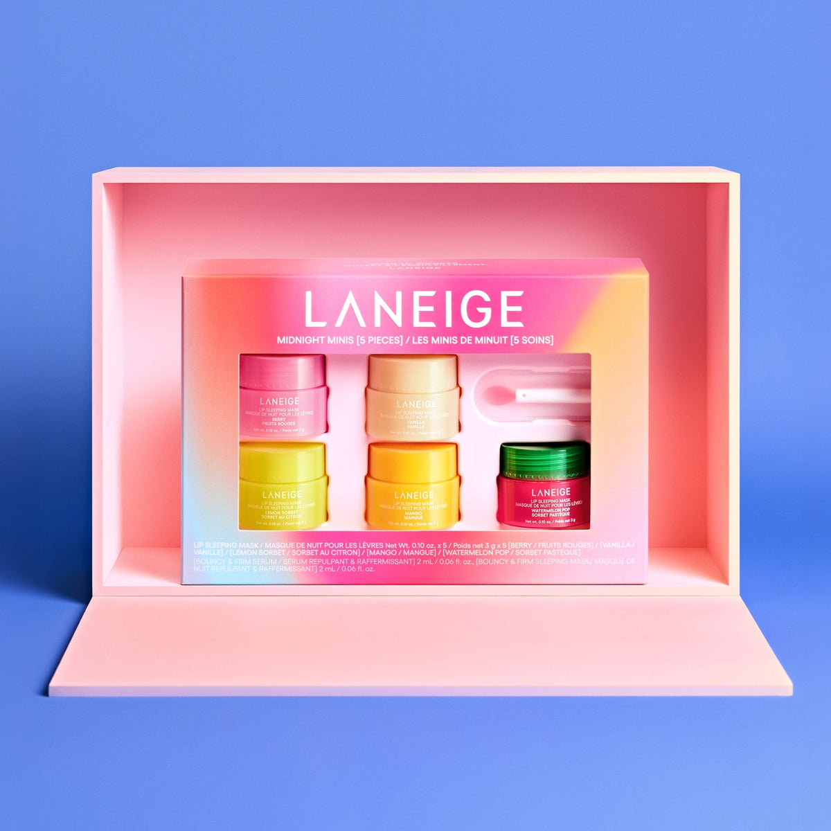 Set de Mini Mascarillas Labiales de Noche Lip Sleeping Mask 5 pzas — Laneige