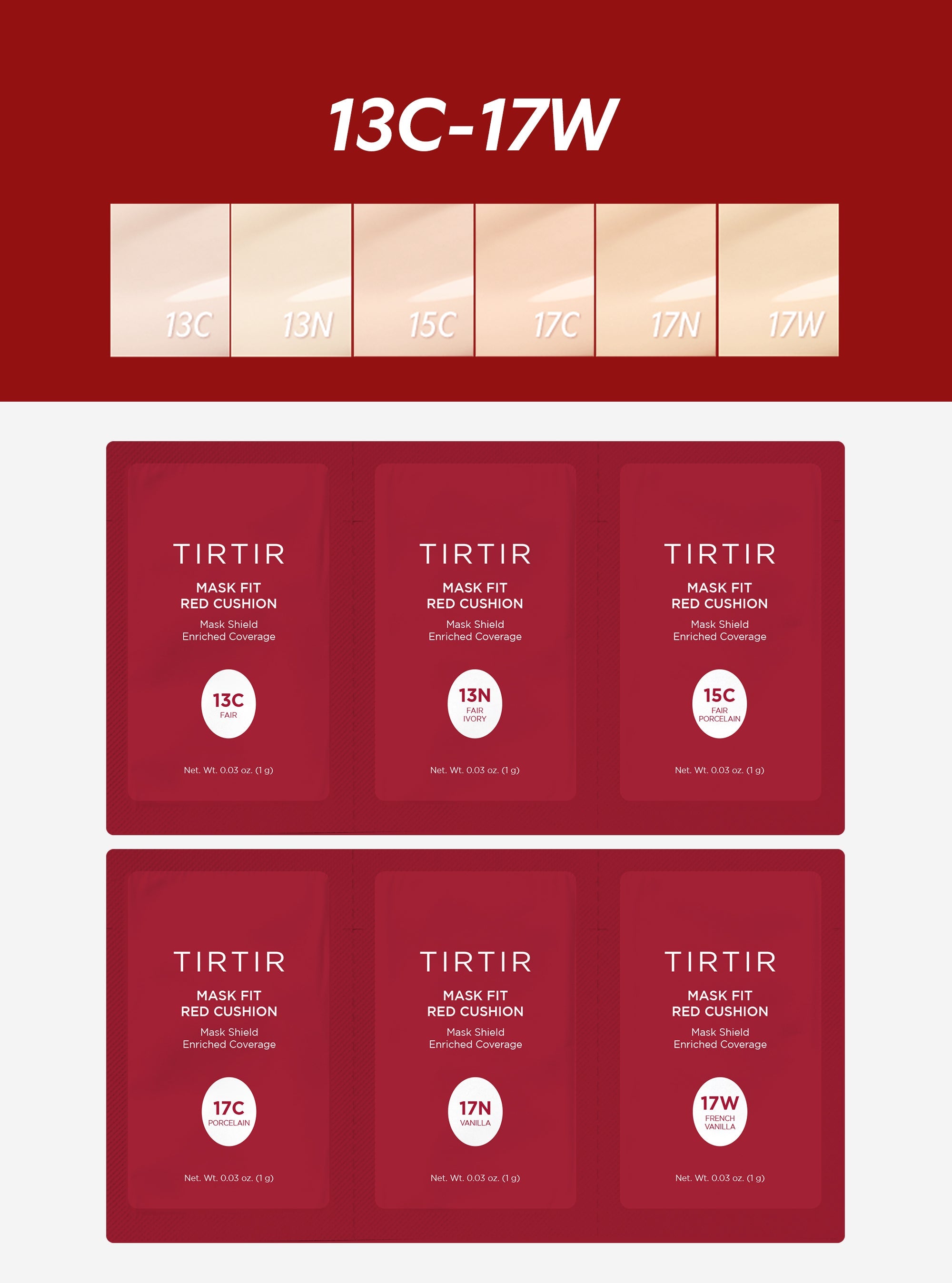 Sachet - Mascarilla Fit Red Cushion Trial Kits — TIRTIR