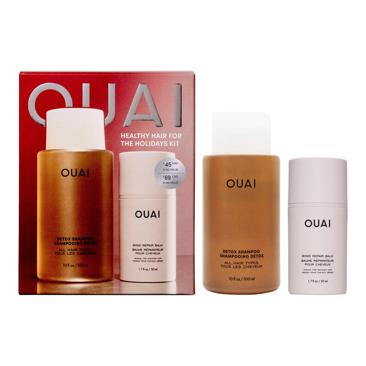 Set Shampoo Detox + Mascarilla Bond Repair Balm — OUAI