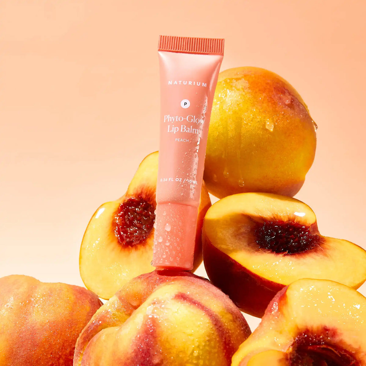 Phyto-Glow Lip Bálsamo Peach — Naturium