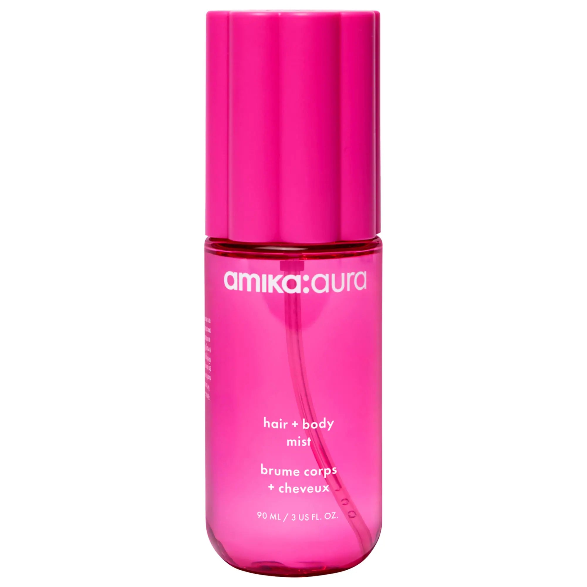 amika:aura Bruma para cabello y cuerpo con vainilla y pomelo rosa — amika