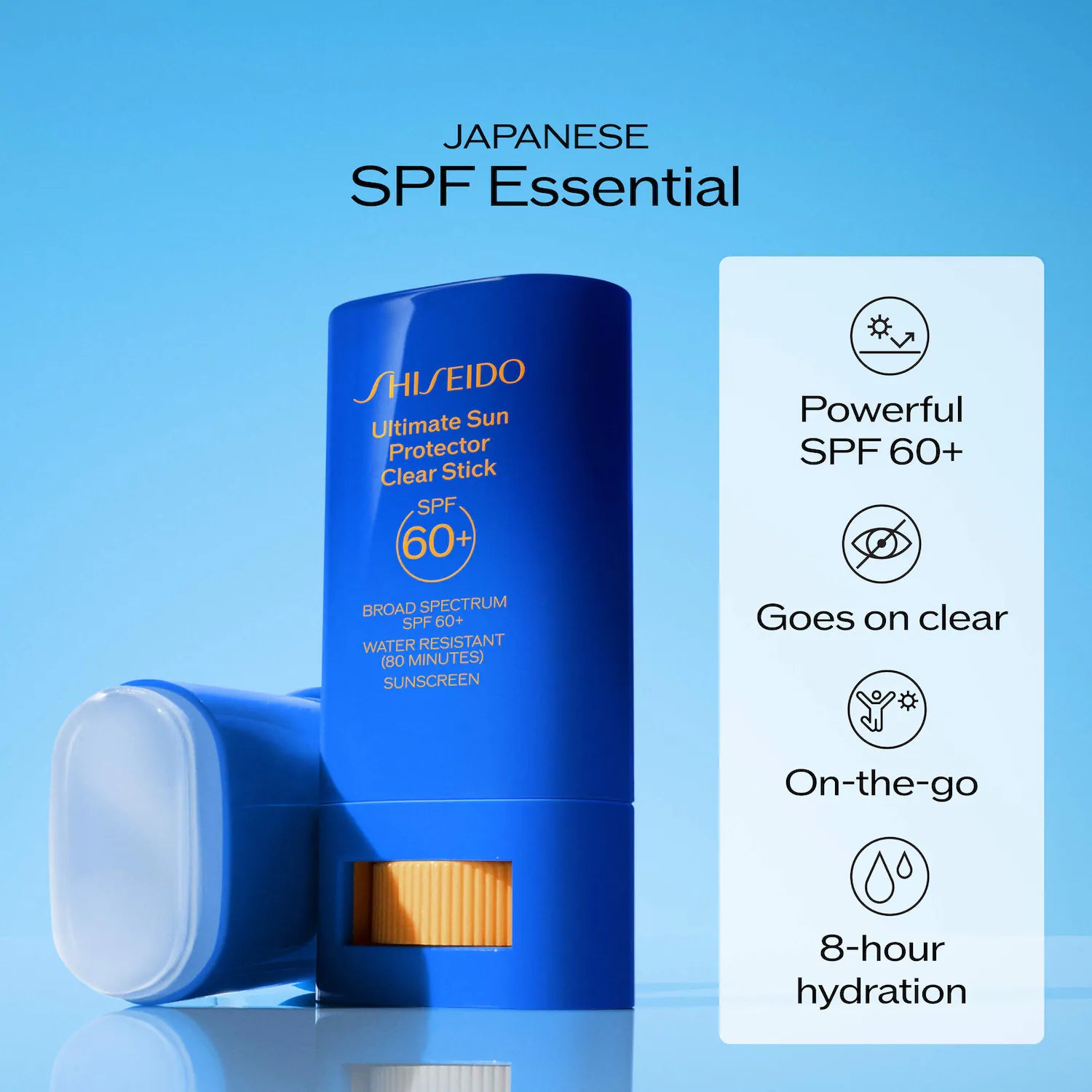 Protector solar definitivo en barra transparente SPF 60+ — Shiseido