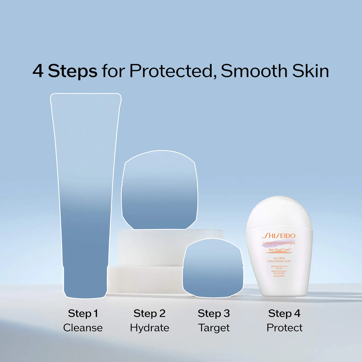 Protector solar facial sin aceite SPF 42 de Urban Environment con ácido hialurónico — Shiseido