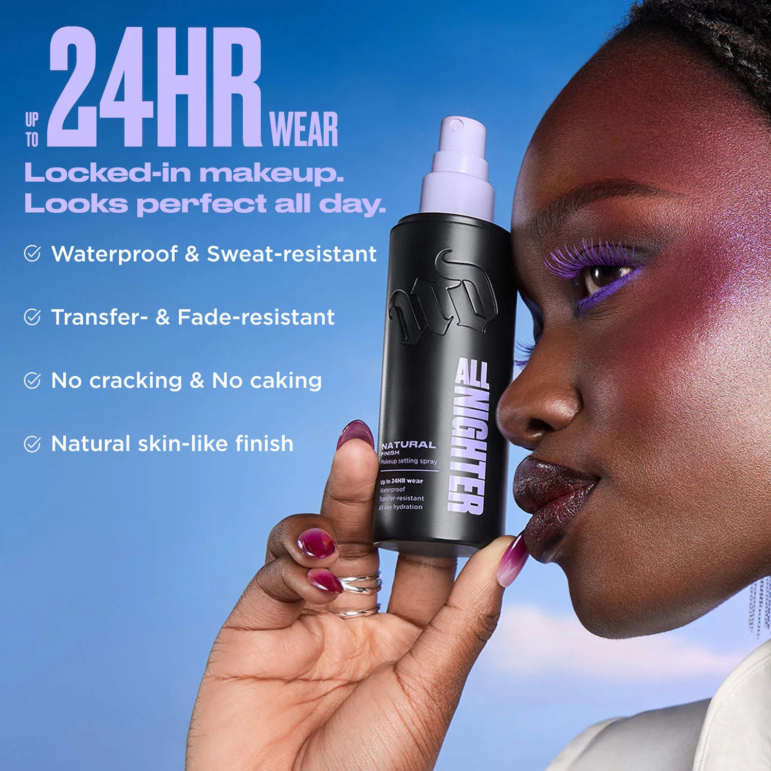 Spray fijador de acabado natural resistente al agua All Nighter con uso las 24 horas — Urban Decay