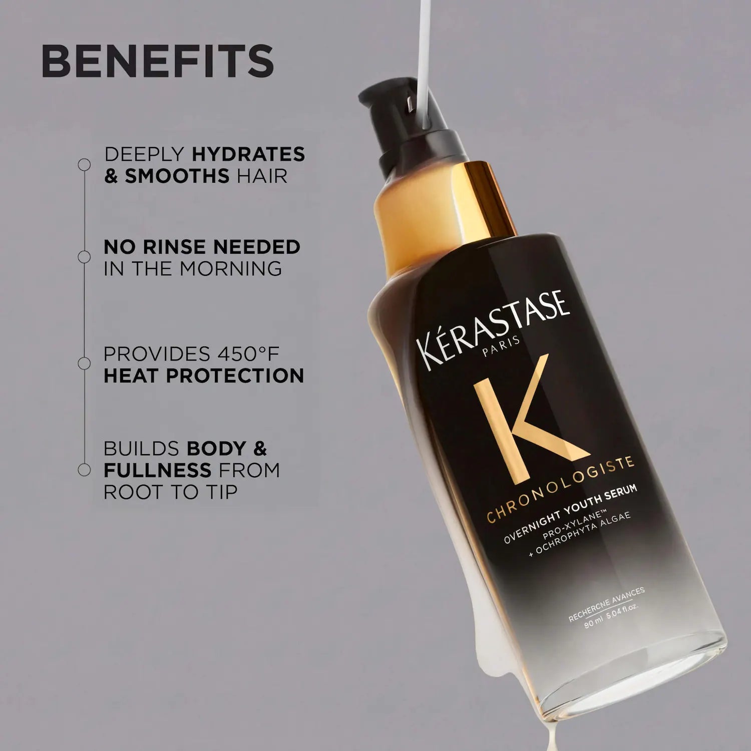 Suero juvenil de noche Chronologiste para cabello seco, fino y envejecido — Kérastase