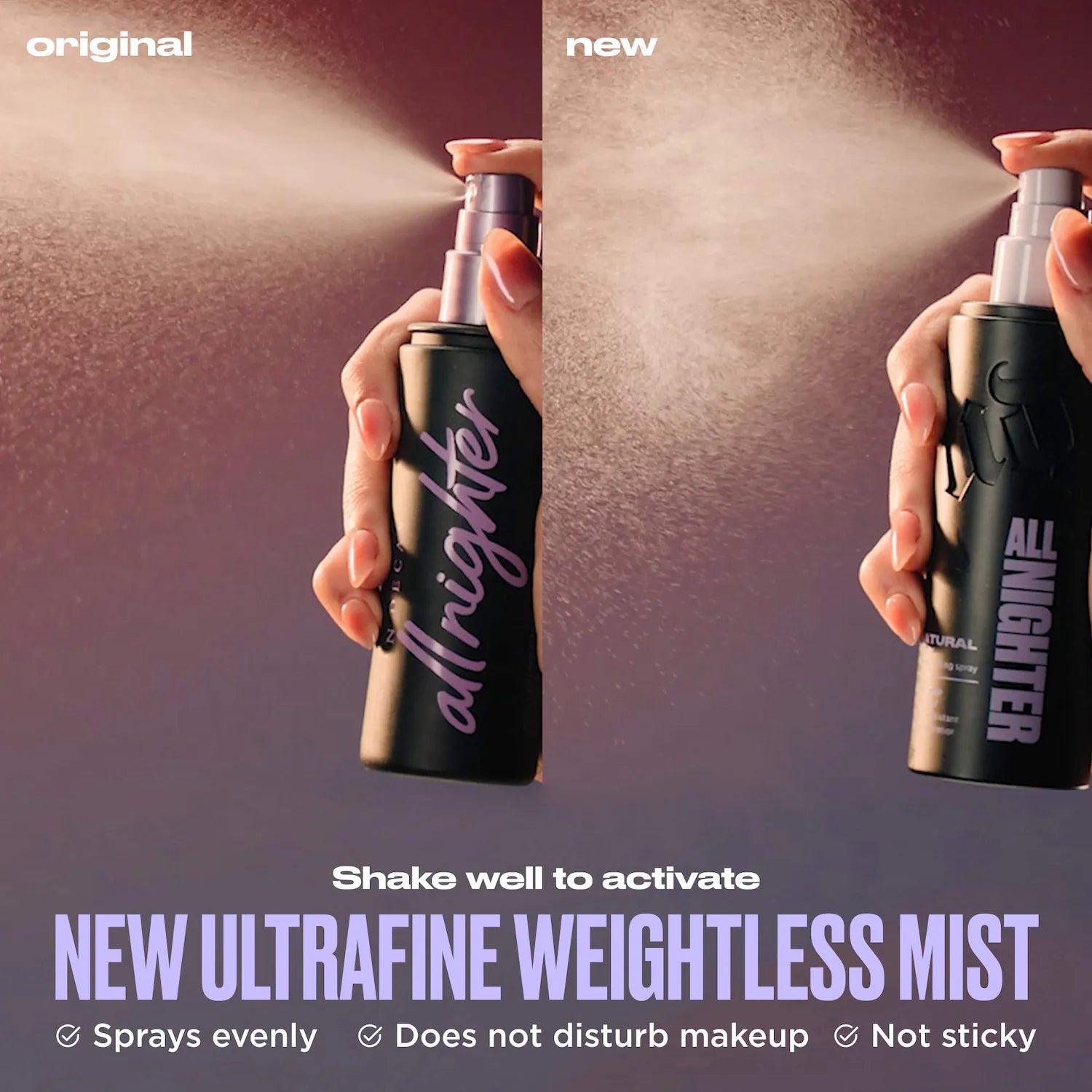 Spray fijador de acabado natural resistente al agua All Nighter con uso las 24 horas — Urban Decay