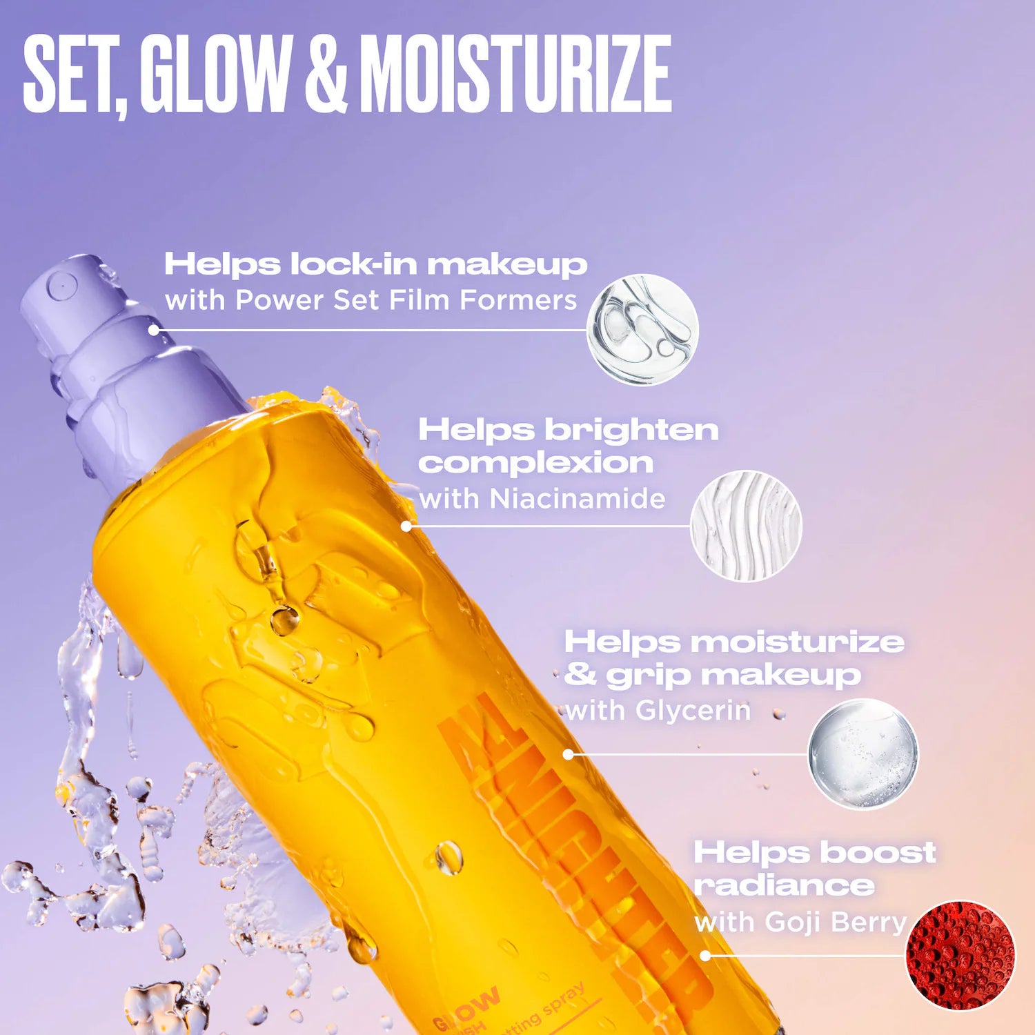 Spray fijador brillante e hidratante resistente al agua All Nighter con uso las 24 horas — Urban Decay