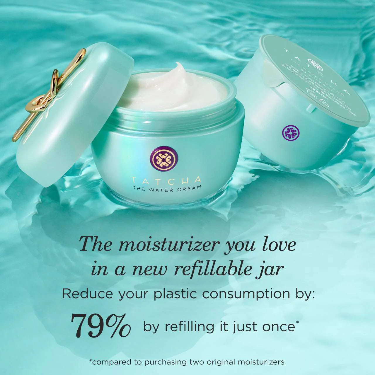 The Water Cream Crema hidratante recargable que minimiza los poros sin aceite — Tatcha