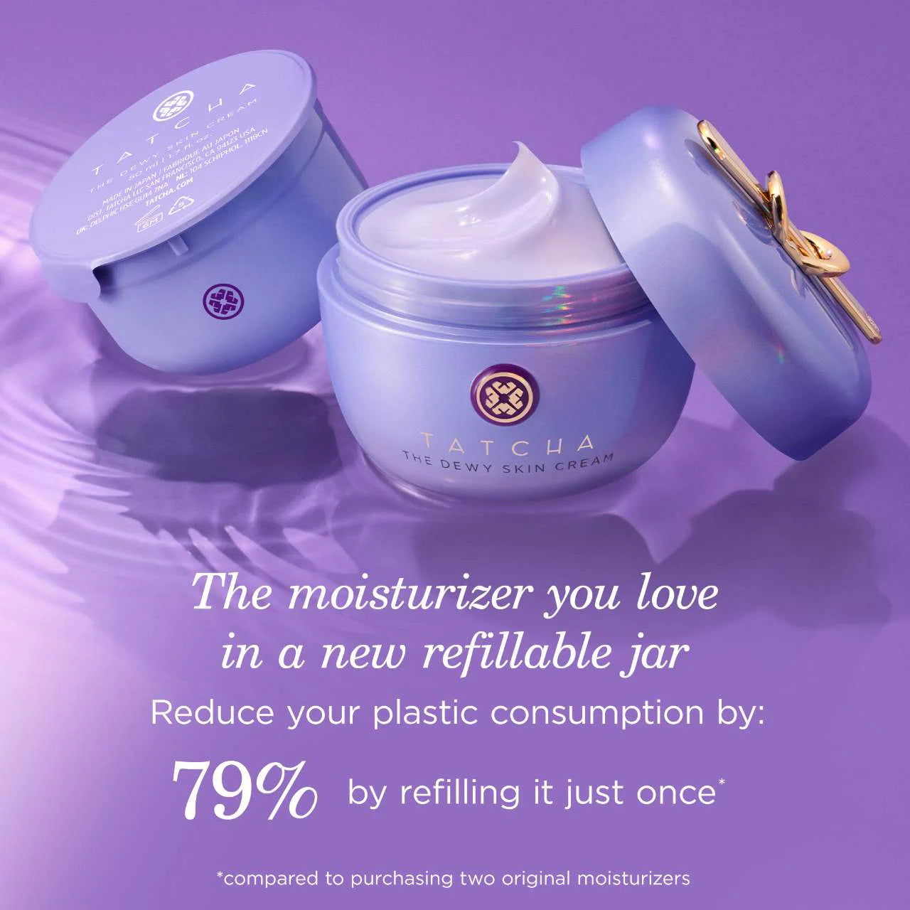 The Dewy Skin Cream Crema hidratante rellenadora e hidratante recargable — Tatcha