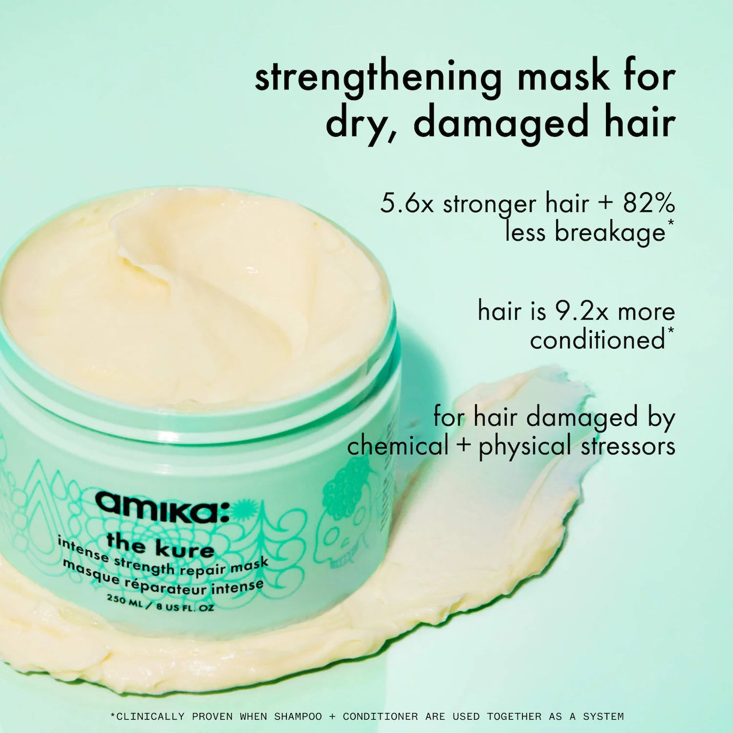 Mascarilla capilar reparadora de fuerza intensa Kure — amika