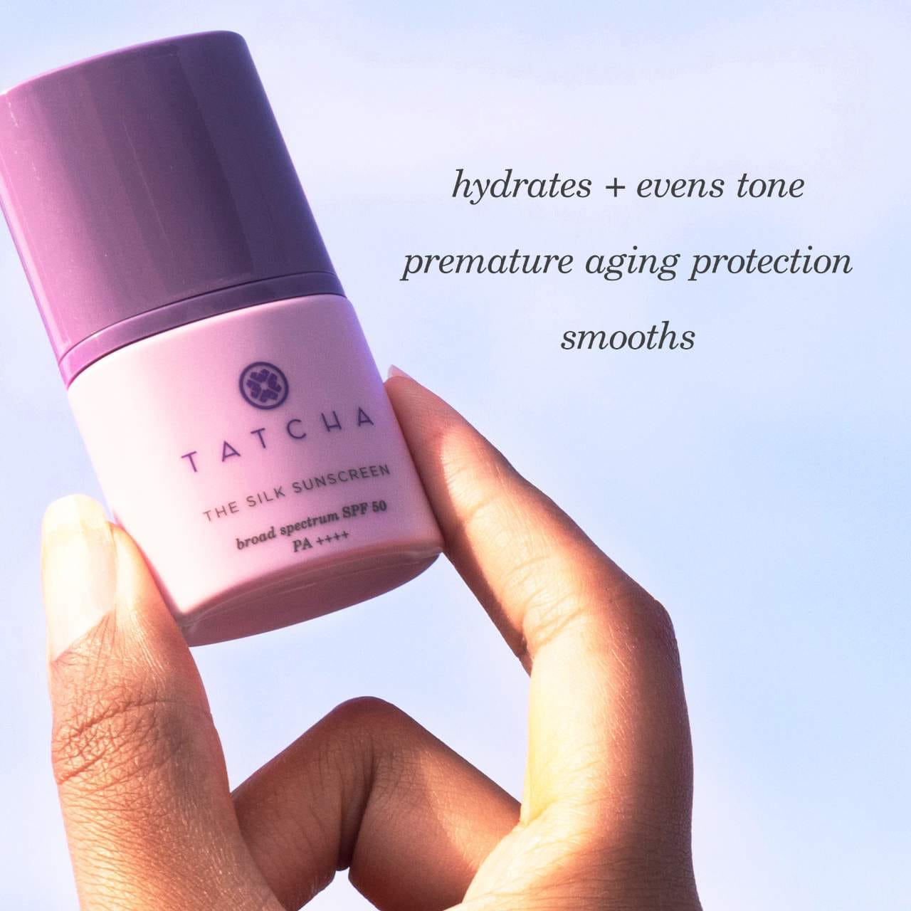 Mini The Silk Sunscreen SPF 50 Protector solar mineral ingrávido — Tatcha