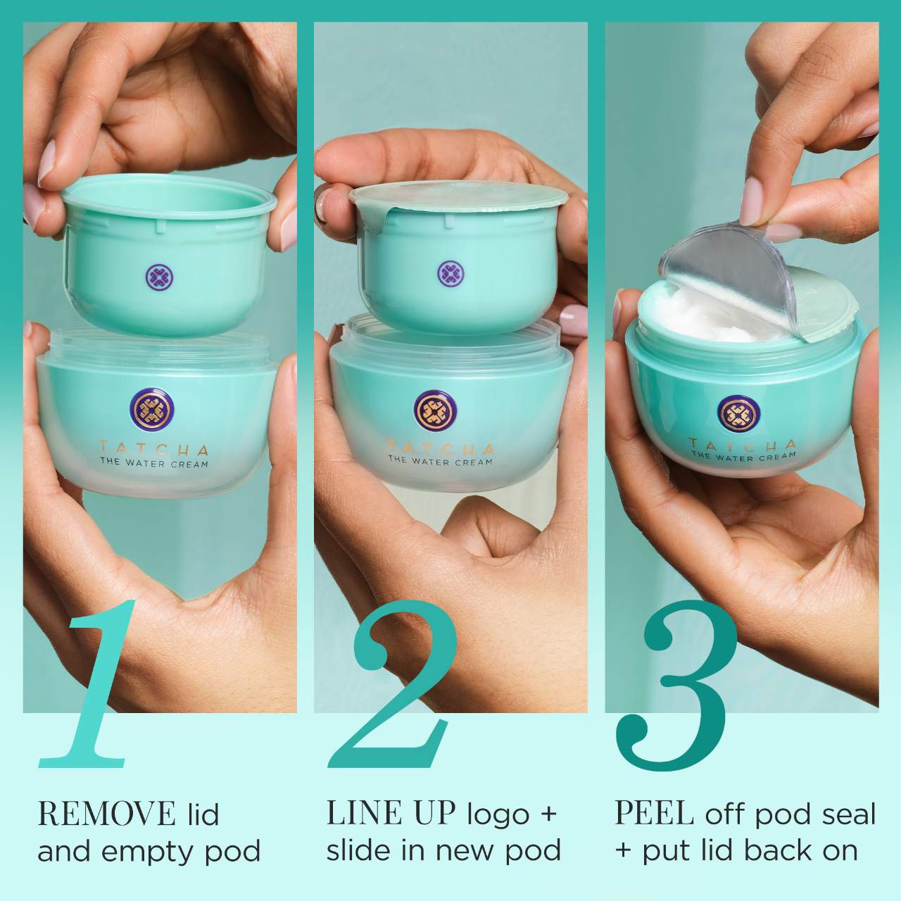 The Water Cream Crema hidratante recargable que minimiza los poros sin aceite — Tatcha