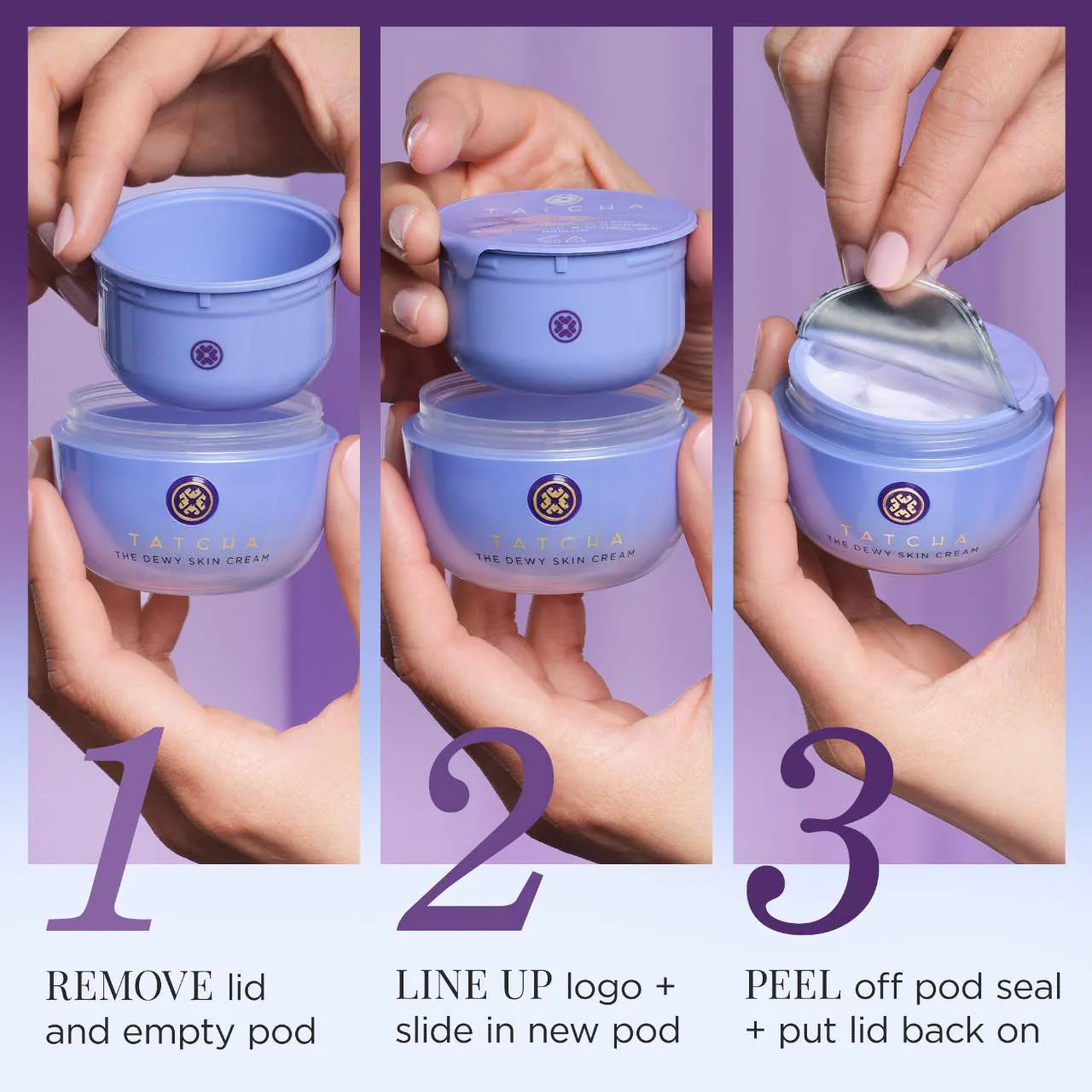 The Dewy Skin Cream Crema hidratante rellenadora e hidratante recargable — Tatcha