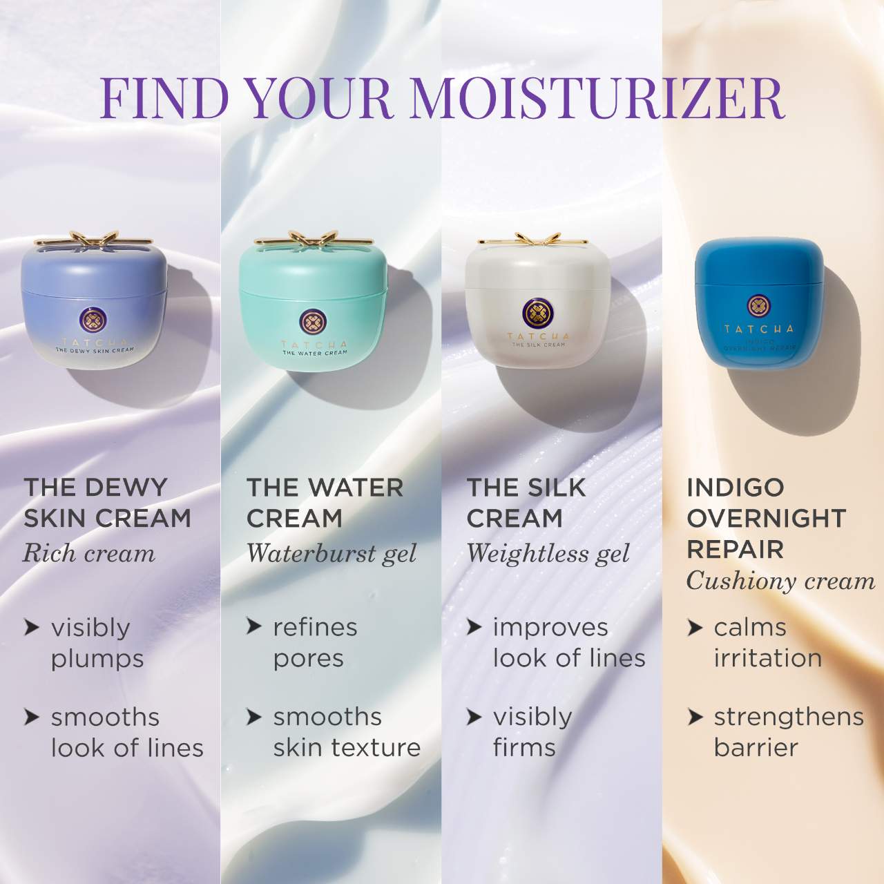 The Dewy Skin Cream Crema hidratante rellenadora e hidratante recargable — Tatcha